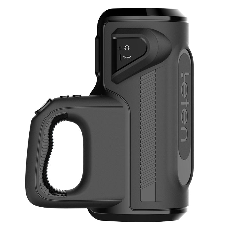 Masturbador de motor de alta velocidad con soporte para teléfono, color negro Leten Cannon King Pro 10