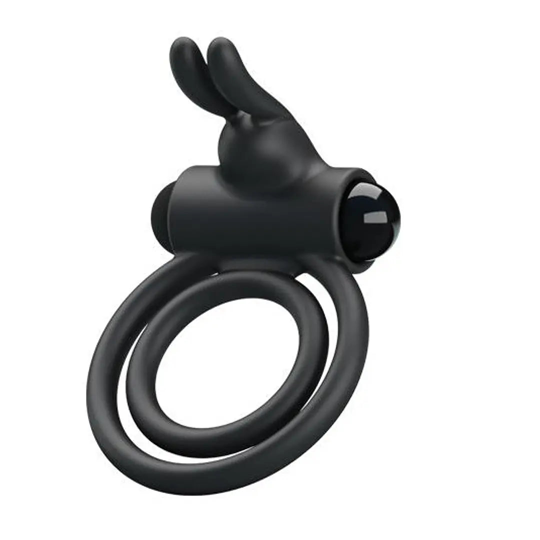 Anillo Vibrador Doble c/Conejo