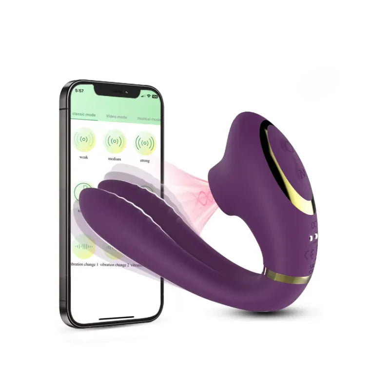 Succionador Clitorial + Vibrador Multizona de 180° BOMBAY