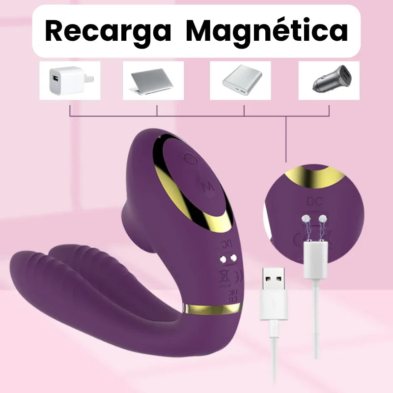 Succionador Clitorial + Vibrador Multizona de 180° BOMBAY