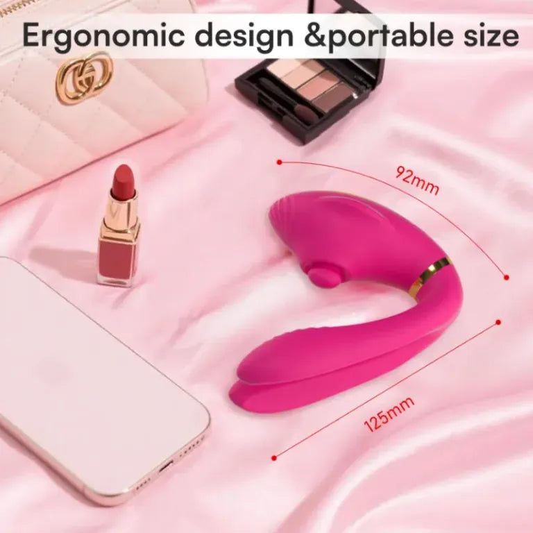 Succionador Clitorial + Vibrador Multizona de 180° BOMBAY