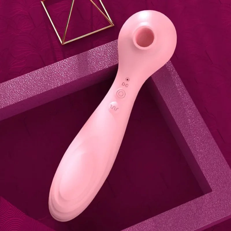 Succionador Clitorial + Dildo Vibrador Flexible BUMI