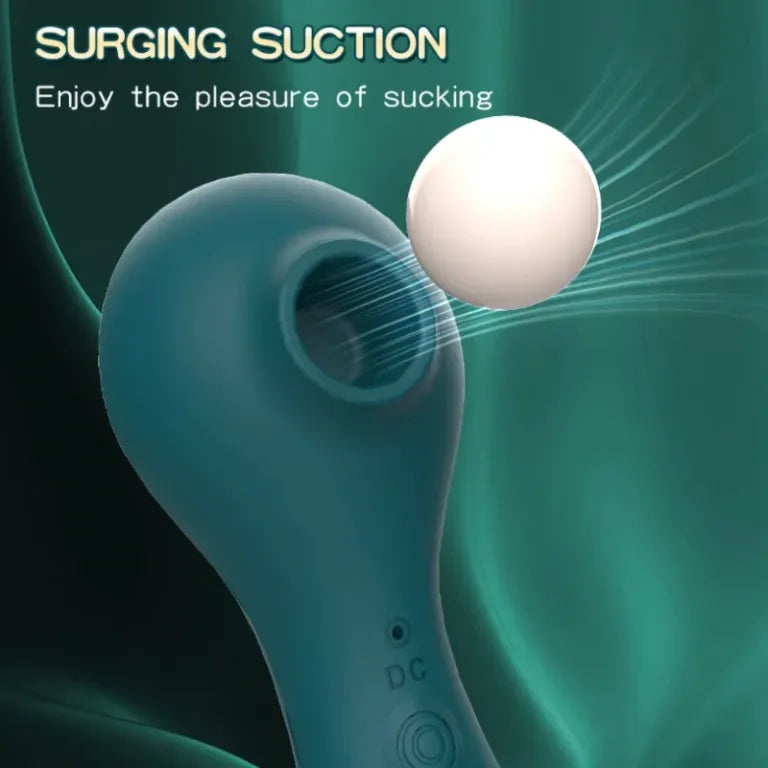 Succionador Clitorial + Dildo Vibrador Flexible BUMI