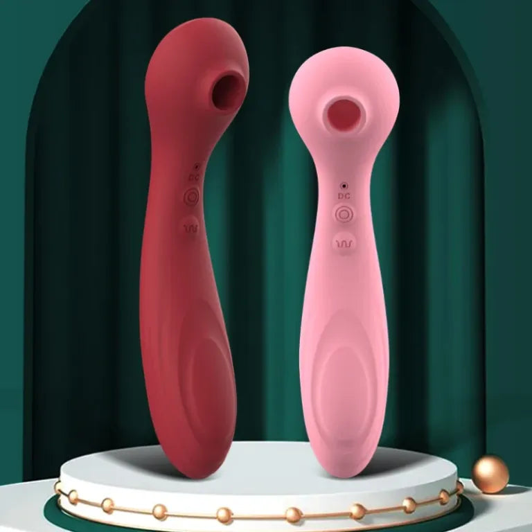 Succionador Clitorial + Dildo Vibrador Flexible BUMI