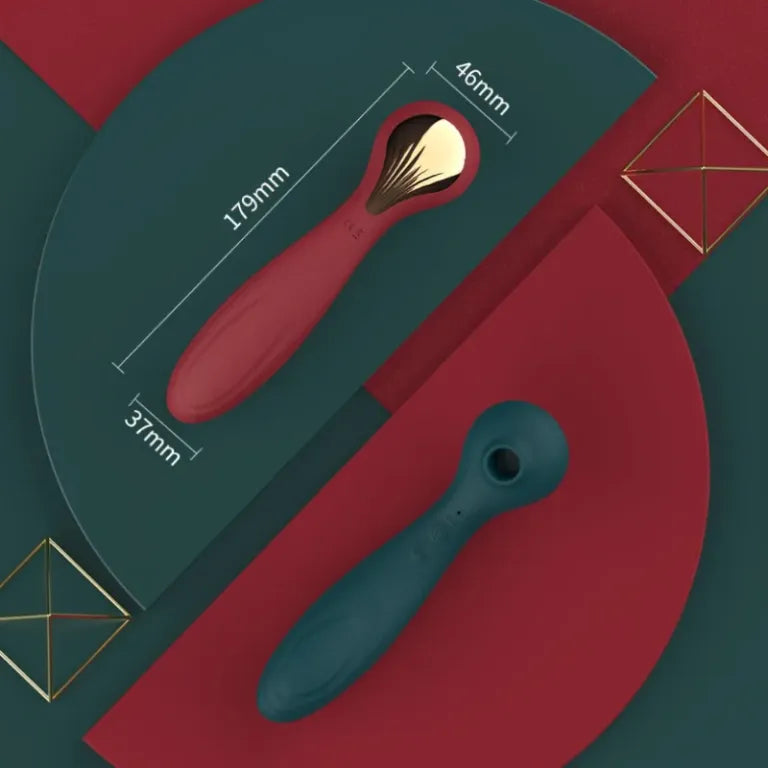 Succionador Clitorial + Dildo Vibrador Flexible BUMI