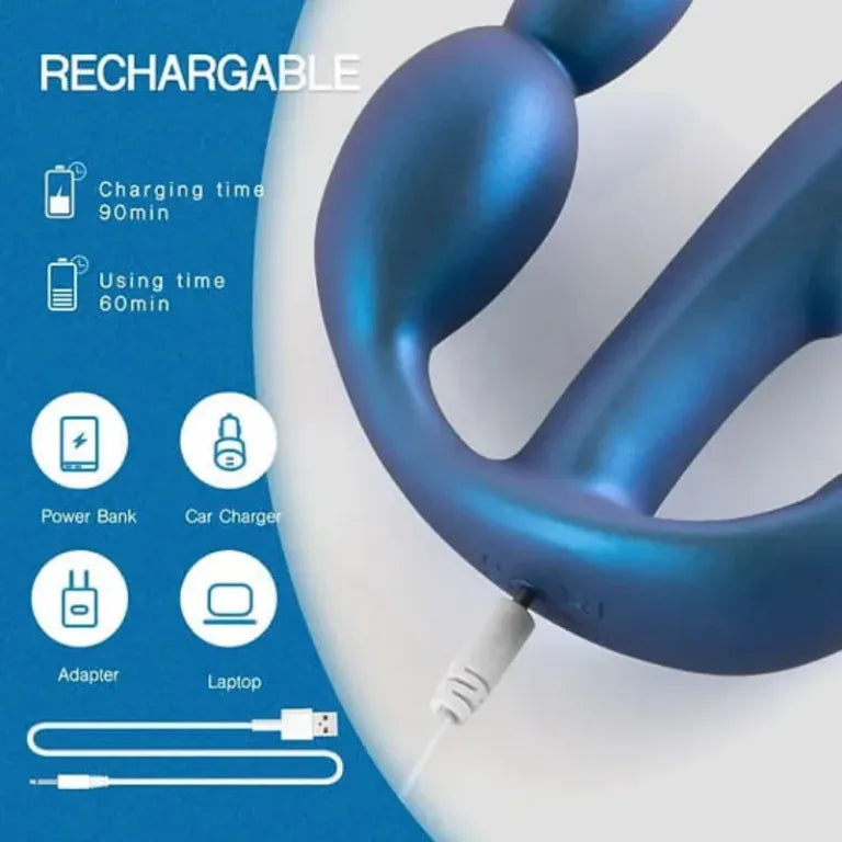 Vibrador anal portátil Doble Estimulación