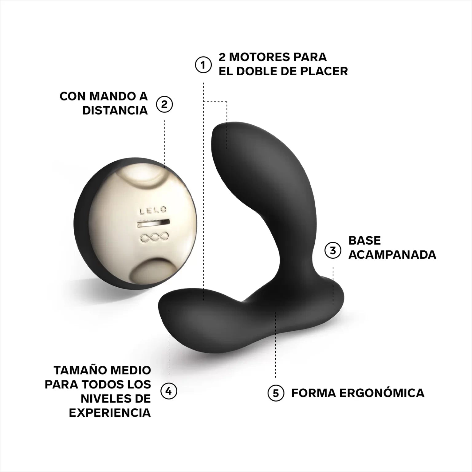 Hugo Vibrador y Masajeador de Próstata de manos libres