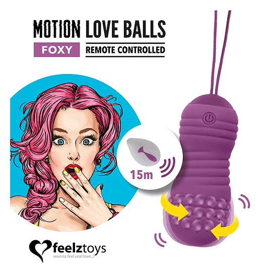 BOLITA VIBRADORA MOTION LOVE BALLS FOXY C / CONTROL REMOTO