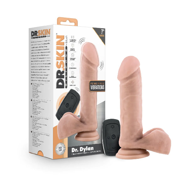 Dildo vibrador con Control Remoto Dr. Dylan 7.5