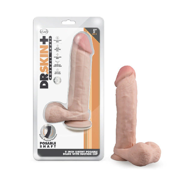 Dildo Triple Densidad Girthy Dr. Skin 9 Vanilla