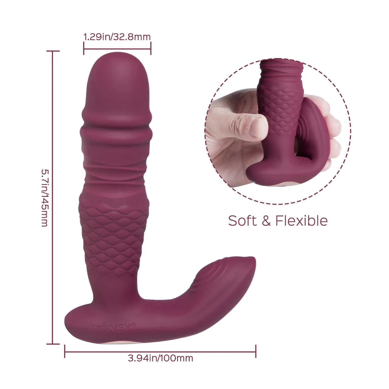 Vibrador dual con movimiento Ryder - Honey Play Box