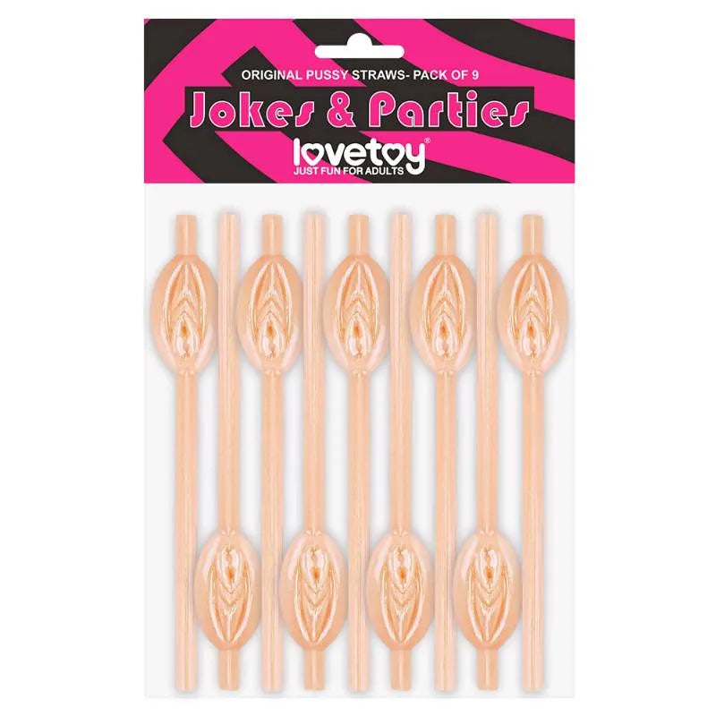 PACK CON 9 BOMBILLAS COLORES EN FORMA DE PENE O VULVA. LOVETOY