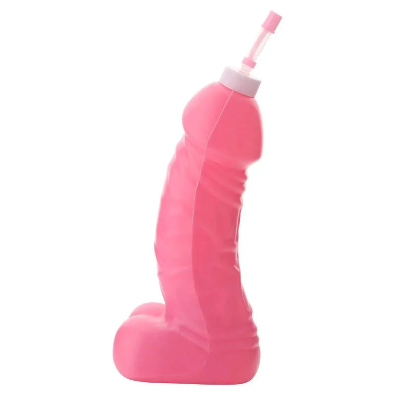 BOTELLA PLASTICA CON FORMA DE PENE PARA LIQUIDOS.