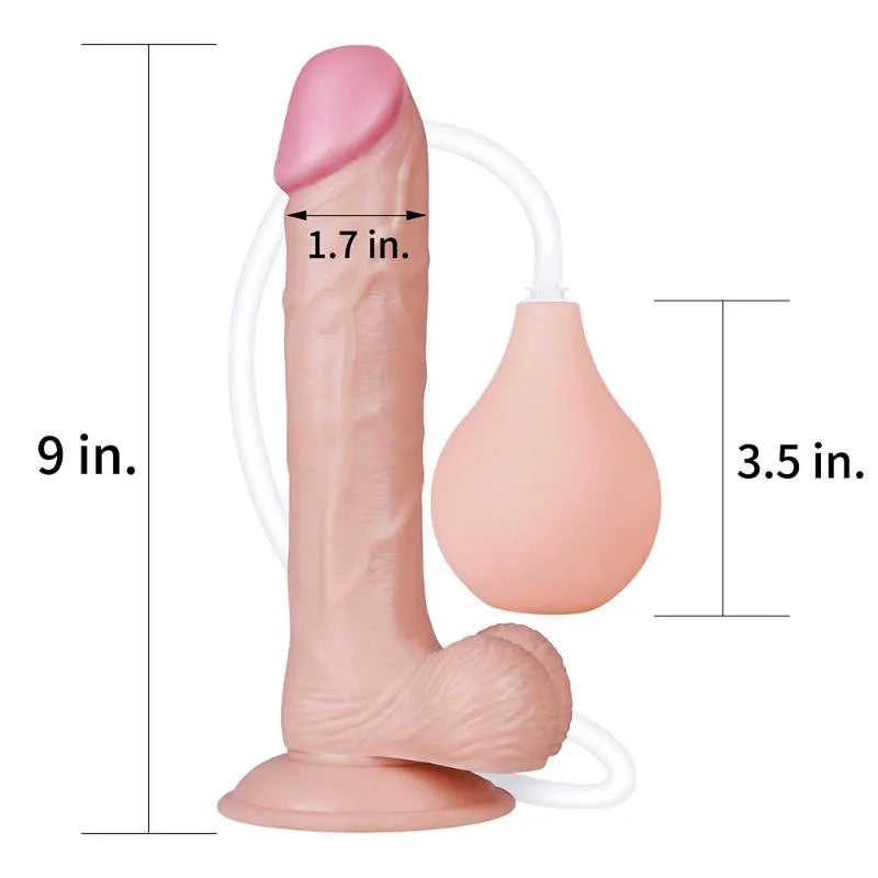 DILDO 9" SQUIRT EXTREME DE CHORRO 23 CMS. LOVETOY