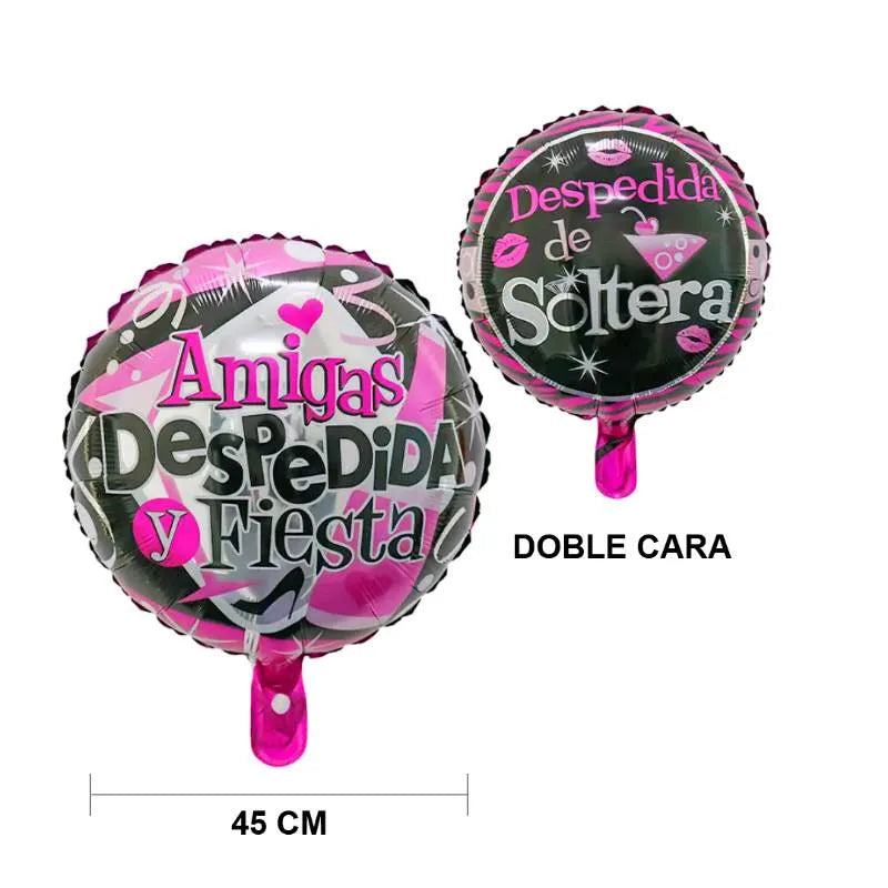 GLOBO AMIGAS DESPEDIDA Y FIESTA DE SOLTERAS 10 UND
