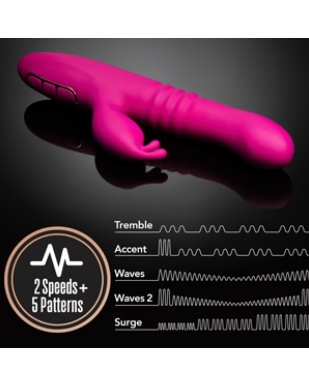 Lush kira vibrador con 3 funciones: se calienta, gira y empuja