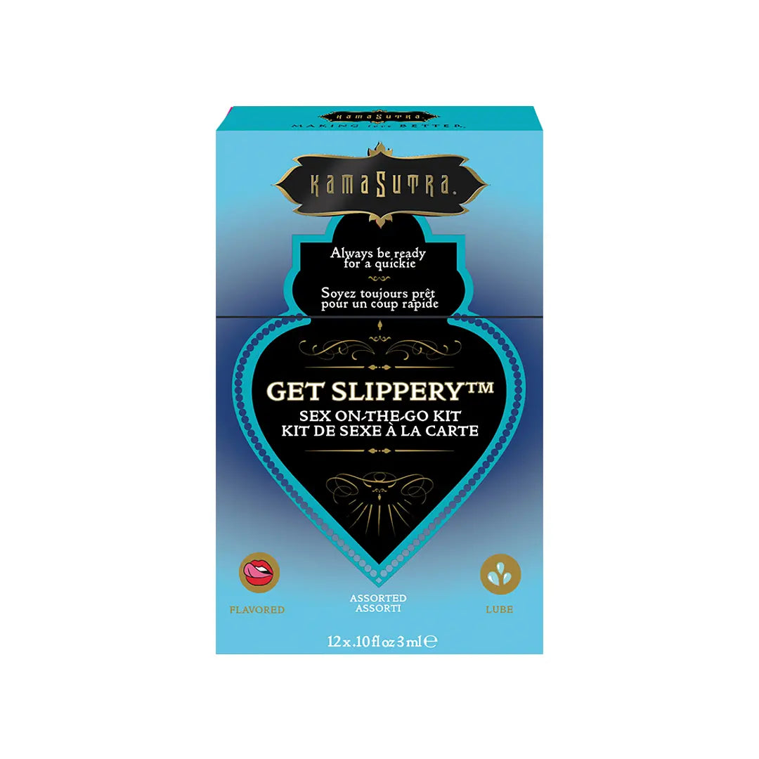 Set 12 Sachets Kama Sutra Néctar Divino + Amor Líquido " Get Wet "