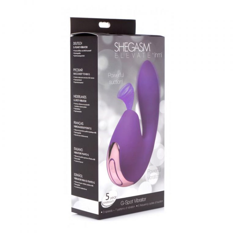Vibrador con Succionador de Clitoris Shegasm Elevate G-Spot
